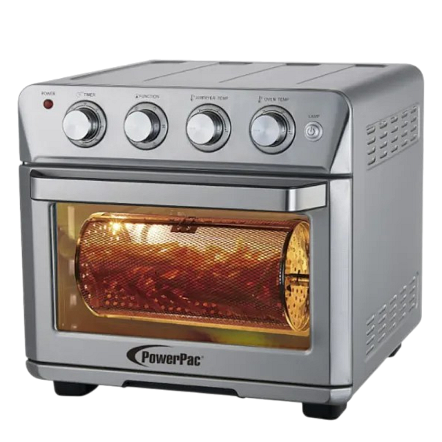 POWERPAC PPAF535 AIR FRYER OVEN WITH ROTISSERIES 25L...